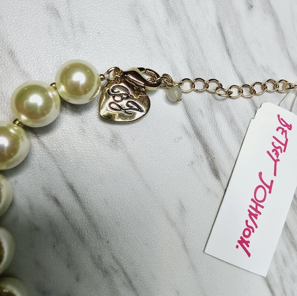 Betsey Johnson Necklace Large Pink Pave Daisy Flower With Faux Pearls & Crystals - Picture 8 of 12